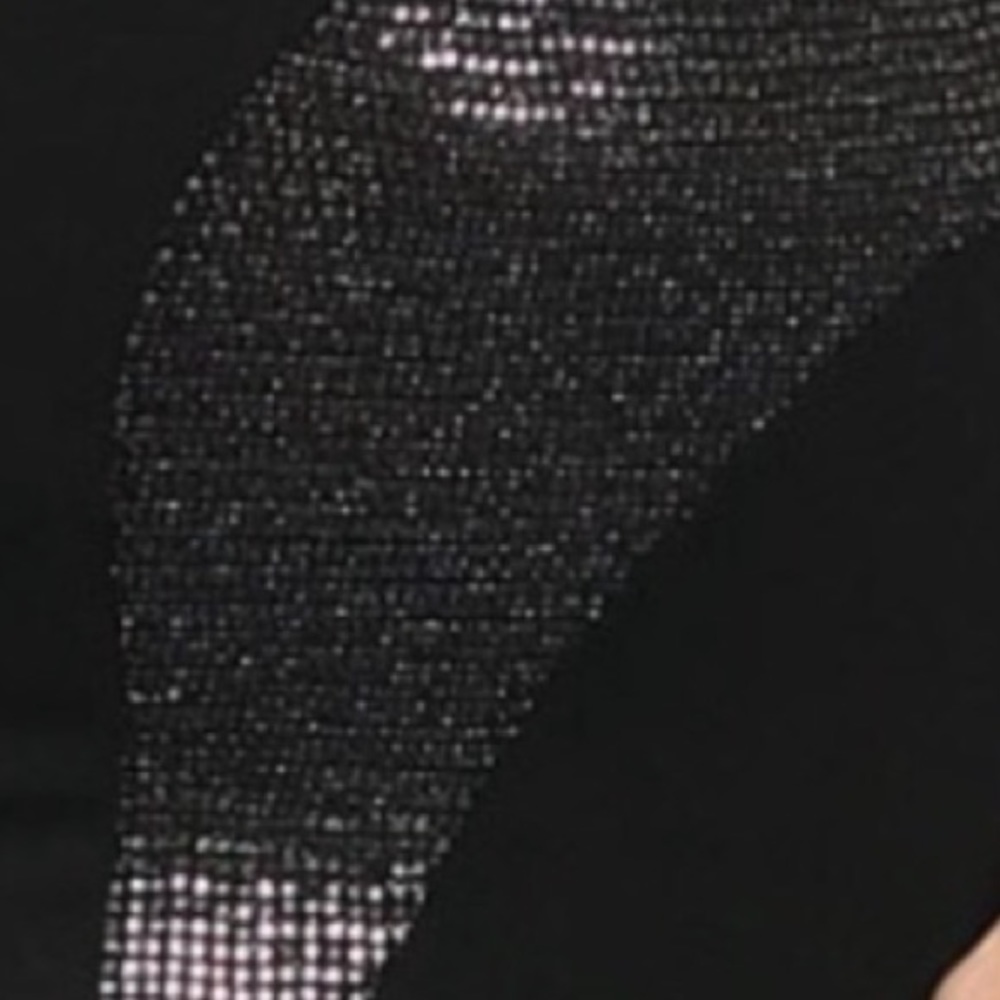 BLACK/SILVER METALLIC SLEEVELESS MAXI DRESS - Picture 7 of 8
